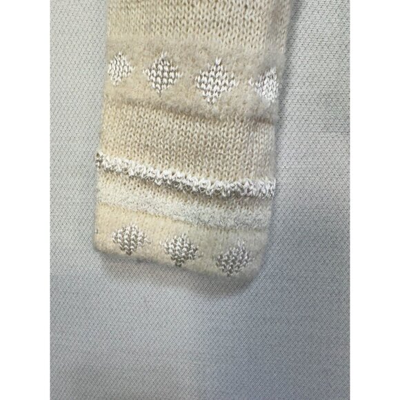 Christopher & Banks Womens Preppy Wool Blend Striped Sweater Size S Ivory Cream - Picture 5 of 13